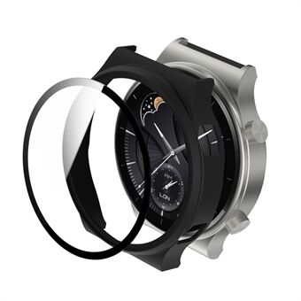 Smartwatch galvaniseret mat pc rammedæksel med hærdet glas skærmbeskytter til Huawei Watch GT 2 Pro