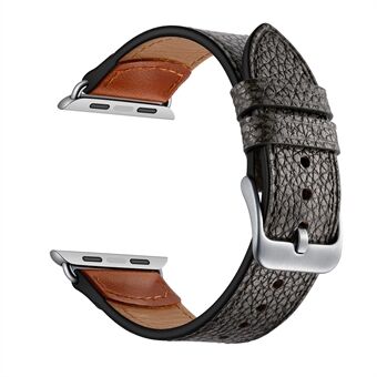 Stenmønster Tekstur ægte læderur rem udskiftning til Apple Watch Series 1/2/3 38mm / Series 4/5/6 / SE 40mm
