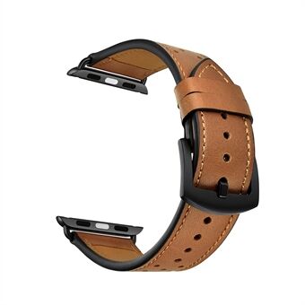 Crazy Horse Skin ægte læderurrem udskiftning til Apple Watch Series 6 / SE / 5/4 40mm / Series 3/2/1 38mm