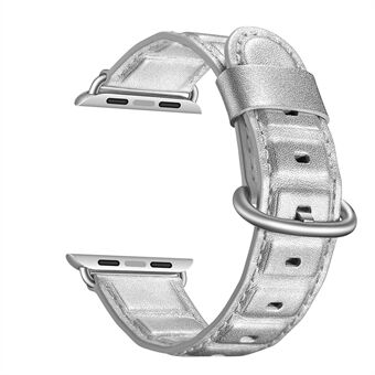 Ægte læderbelagt Smart Watch udskiftningsrem til Apple Watch Series 6 / SE / 5/4 40mm / Series 3/2/1 38mm