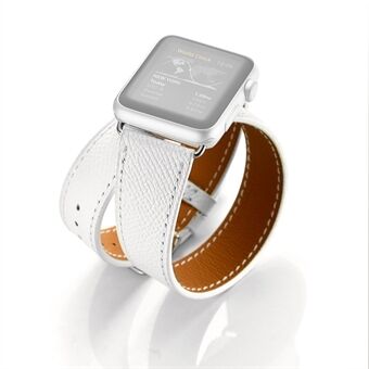 Palmprint Tekstur Ægte læderurrem til Apple Watch Series 6 SE 5 4 44mm / Series 3 2 1 42mm