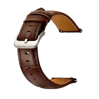22mm Crocodile Skin ægte læder Smart Watch Band til Samsung Gear S3 Classic/ Frontier