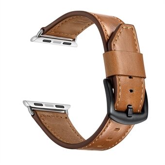Knivhale ægte læderur udskiftningsrem til Apple Watch Series 6 SE 5 4 44mm / Series 3/2/1 42mm