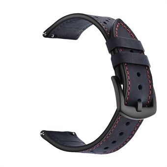 22 mm hulindretning Ægte læder Smart Watch Band til Samsung Gear S3 Classic/ Frontier