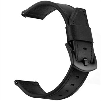 Til Samsung Gear S3 Classic/ S3 Frontier 22 mm knivhale ægte læderurrem udskiftningsbånd