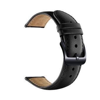 20 mm Premium ægte læder Smart Watch-rem udskiftning til Huawei Watch 2 - Sort