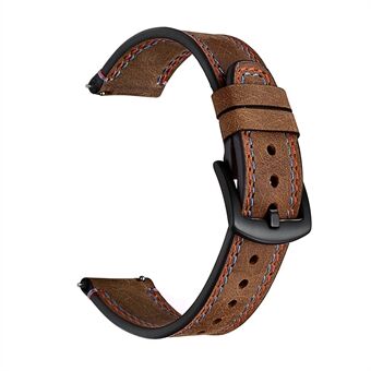 22mm Design med ægte læder Crazy Horse tekstur urrem til Huawei Watch GT / Watch 2 / Watch Magic