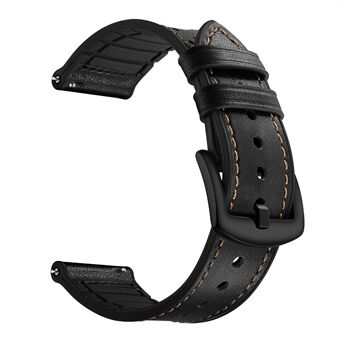 Til Huami Amazfit Watch 2 med huller kohud Silikone overflade Ægte læder Smart Watch Band