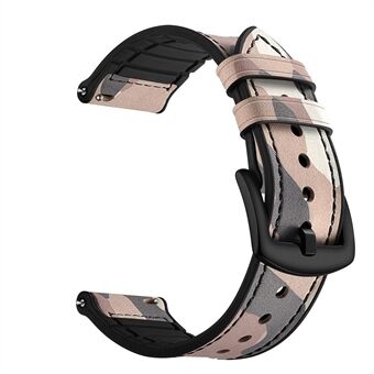 20mm silikone belagt læder Smart urrem udskiftning til Amazfit Huami Bip GTS Youth Smart Watch