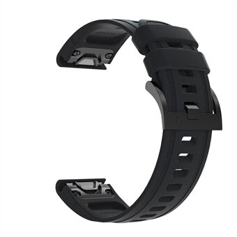 Silikone Smart Watch-rem til Garmin Fenix ​​7S/6S Pro/6S/6X/6/5S Plus/5S/Instinct 2S - Sort