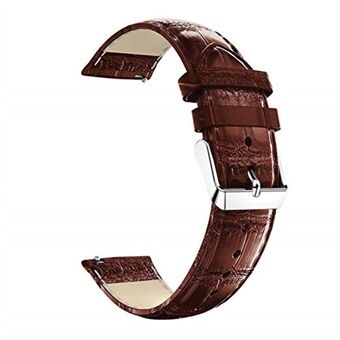 22mm Crocodile Texture Ægte læder Smart Watch Band udskiftning til Huawei Watch GT2e / GT2 46mm
