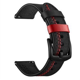 22mm ægte læder Smart ur udskiftningsrem til Huawei Watch GT2e / GT2 46mm
