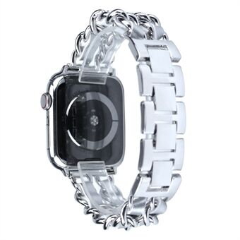 Metal + PU læder Smart urrem udskiftning til Apple Watch Series 4/5/6 / SE 44mm / Series 1/2/3 42mm