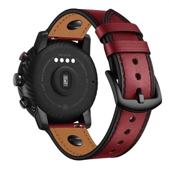 22mm ægte læderur udskiftning til Samsung Gear S3 / Galaxy Watch 46mm osv.