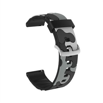 22mm camouflagemønster Fleksibelt silikoneurrem til Huawei Watch GT / Watch GT 2e / GT 2 46mm