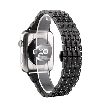 Armbåndsur af aluminiumslegering Rhinestone Decor til Apple Watch Series 6 SE 5 4 44mm / Series 3/2/1 42mm