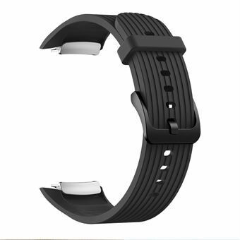 Lodrette striber Korn Silikone Smart Watch Band udskiftning [Stor størrelse] til Samsung Galaxy Gear Fit2 Pro