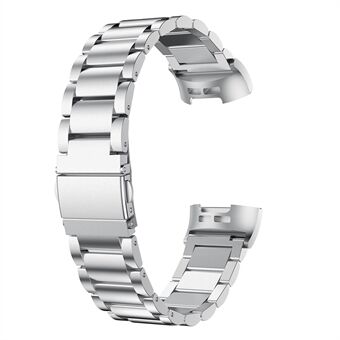 Rustfrit Steel Smart Watch udskiftningsrem til Fitbit Charge 3/4 - Sølv