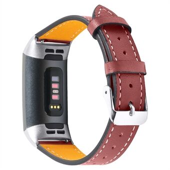 Ægte læderbelagt Smart Watch-bånd til Fitbit Charge 4/3