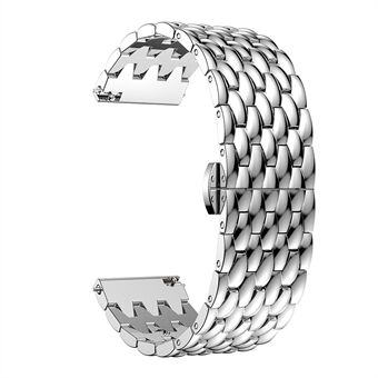 22 mm rustfrit Steel Dragon Skin Watch Band til Samsung Galaxy Watch 46mm/S3/S4 - Sølv