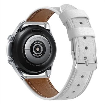 20mm ægte læder udskiftning urrem til Samsung Galaxy Watch3 41mm osv.
