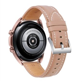 20mm fine sømme ægte læderurrem til Samsung Galaxy Watch3 41mm osv.