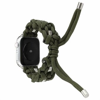 Vævet Nylon + <Steel> Watch strop til Apple Watch serie 6/5/4 / SE 40mm, Serie 3/2/1 38mm