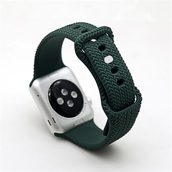 Silikone Smart Watch Band Håndledsrem til Apple Watch Series 3 42mm / 4 44mm / 5 44mm / 6 44mm / SE 44mm