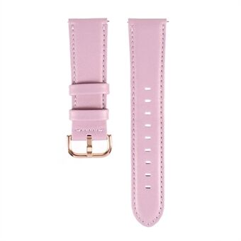 22 mm almindeligt PU læderurrem udskiftning til Samsung Galaxy Watch 46 mm/Gear S3/Huawei Watch GT 2 46 mm urrem - Pink