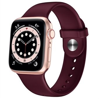 Silikone Urrem til udskiftning Apple Watch 1/2/3 38mm eller 4/5/6/SE 40mm - Bordeauxrød