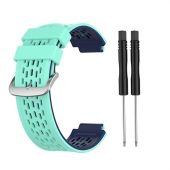 Dobbeltfarvet silikone Watchband  til Garmin Approach S2 S4 / Garmin Vivoactive - Lime / Sort