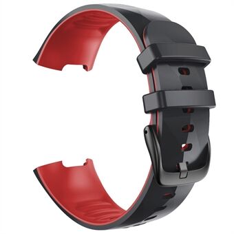 To-farve silikone Smart Watch Band udskiftning håndledsrem til Fitbit Charge 3 / Charge 4