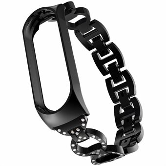 8-formet design rustfrit Steel smykker Bling-armbånd diamantarmbånd metalrem udskiftning til Xiaomi Mi Band 4/3