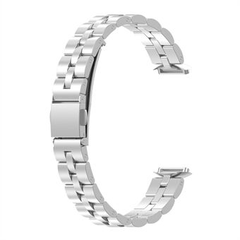 Urrem i rustfrit Steel 3 perler Nøjagtig skæreproces Udskiftningsarmbånd Armbånd til Fitbit Luxe / Special Edition - Sølv