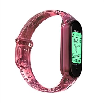 Farveskiftende blød TPU Smart Watch Bånd Udskiftning af rem til Xiaomi Mi Band 3/4
