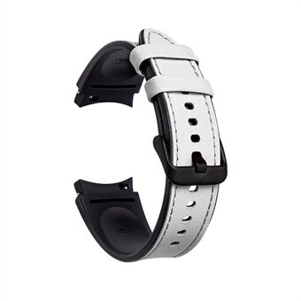 20mm justerbar læderurrem til Samsung Galaxy Watch4 44mm 40mm / Galaxy Watch4 Classic 46mm 42mm