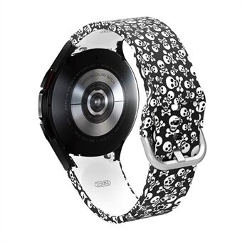 Stilfuldt mønstertrykt silikone holdbart Smart urbåndsrem udskiftning til Samsung Galaxy Watch4 40mm/44mm/Watch4 Classic 42mm/46mm
