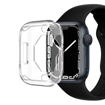 Galvanisering TPU beskyttende urramme til Apple Watch Series 7 45 mm - gennemsigtig