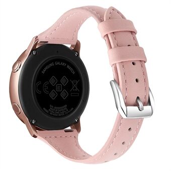 22 mm toplag okselæder ægte læder Smart urrem Slim urrem til Samsung Galaxy Watch3 45 mm/Huawei Watch GT 2 Pro