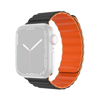 MUTURAL Molan Series Magnetic Silicone Watch Band Justerbar, svedtæt håndledsrem til Apple Watch Series 7 41mm/6/5/4/SE 40mm/3/2/1 38mm