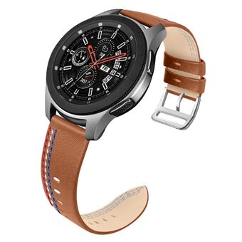 Toplag okselæder ægte lædersøm design urrem til Samsung Galaxy Watch3 45mm/ur 46mm