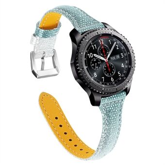 Glitter pailletter Gradient farve okselæder urbånd Armbåndsrem til Samsung Galaxy Watch4 Classic 42mm 46mm/Galaxy Watch Active/Galaxy Watch Active2 40mm 44mm