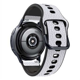 20 mm Litchi Texture PU Lædercoated TPU Urrem Udskiftningsrem til Huawei Watch GT3 42mm/GT2 42mm