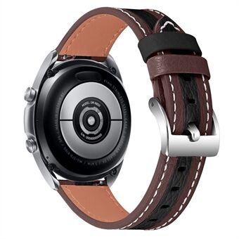 Til Garmin Vivomove/Vivomove HR Smart Watch Udskiftningsrem Justerbar farvesplejsningsdesign Koskindslæderbånd (20 mm)