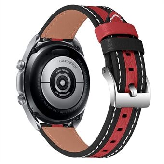 20 mm Smart Watch Band til Samsung Galaxy Watch Active/ Active2 44 mm/40 mm Stitch Line Farve Splejsning Design Koskinds læderrem