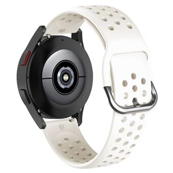 20 mm Universal runde huller Åndbar silikone Smart Watch-rem Udskiftning af håndledsbånd