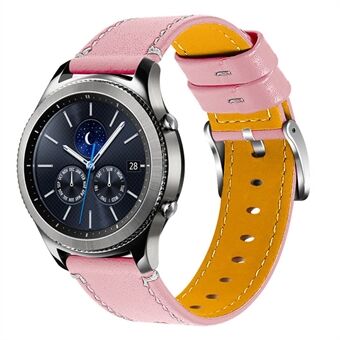 Til Xiaomi Mi Steel rustfrit stålspænde Justerbar håndledsrem Koskind læder 22 mm Universal Smart Watch Band