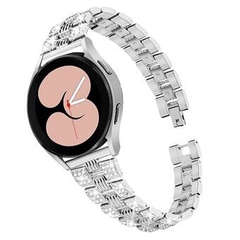 Til Samsung Galaxy Watch4 Classic 42 mm/46 mm/Watch4 Active 40 mm 44 mm urrem i zinklegering Quick Release Urrem 20 mm erstatningsrem med rhinestone dekoreret