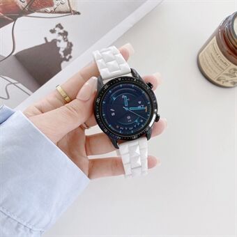 Til Huawei Watch GT3 46 mm/Xiaomi Haylou RS3 22 mm Universal Rhombus Grid Design Keramisk urrem håndledsbånd