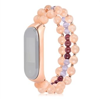 Til Xiaomi Mi Band 6/5 erstatnings Smartwatch-bånd 3 rækker Opal Beads Armbånd Håndledsrem